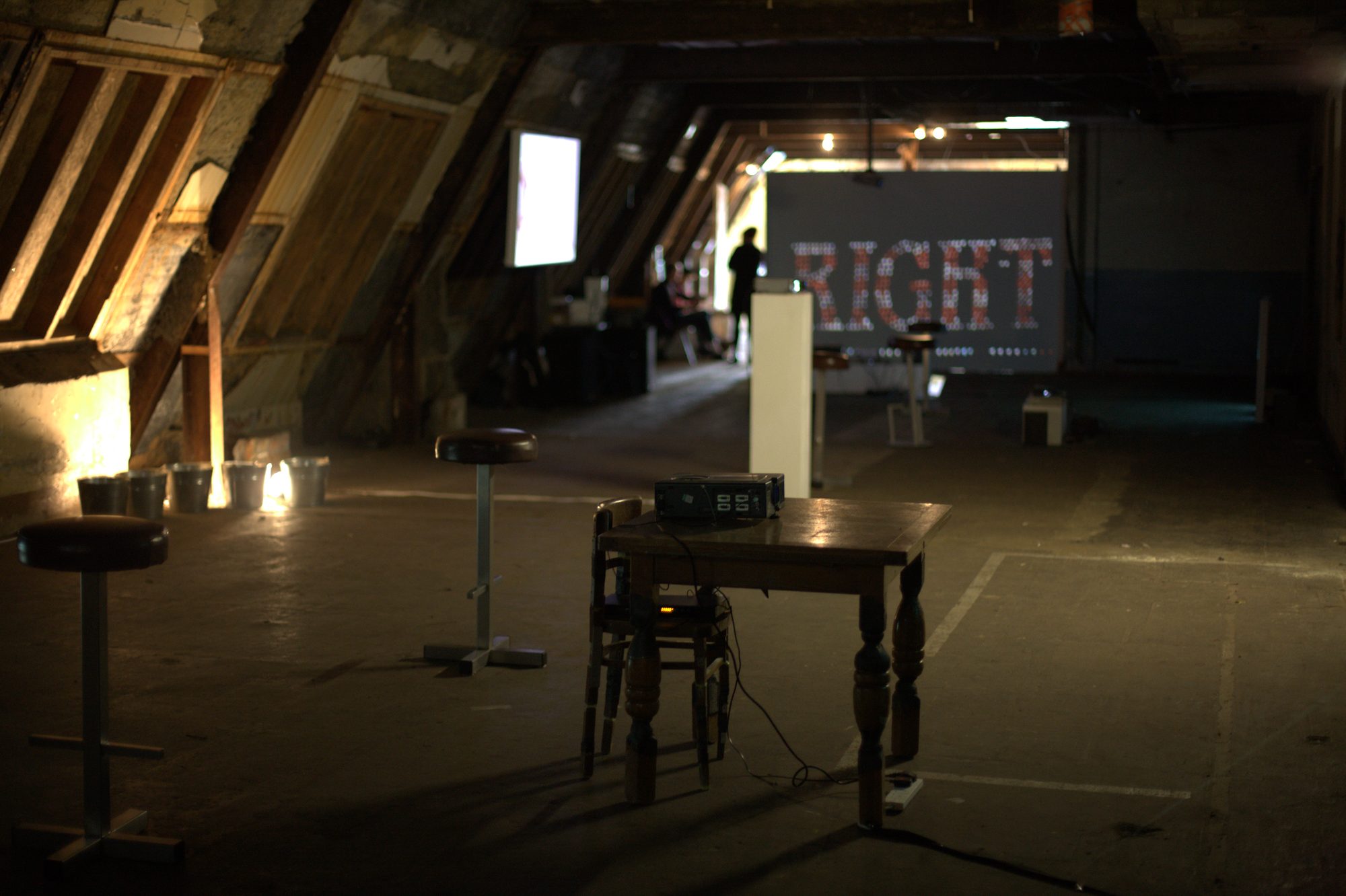 Installation view, Art and Labour, The Bargehouse